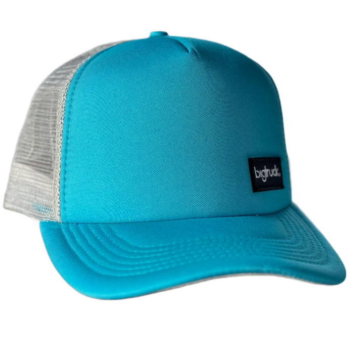 Original Trucker – Aqua Blue &amp; Grey Mesh