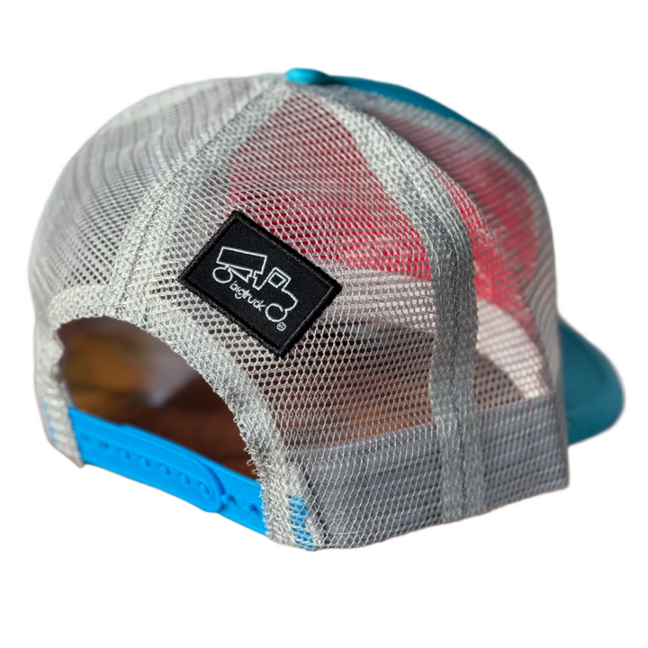 Original Trucker – Aqua Blue &amp; Grey Mesh